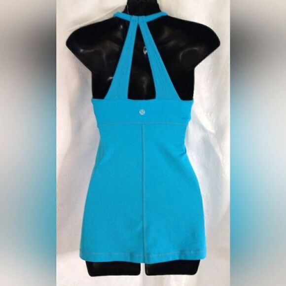 Lululemon Athletica Turquoise Long Halter Tank Top SZ small - Picture 8 of 16